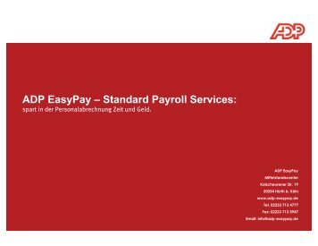 ADP EasyPay –– Standard Payroll Services:
