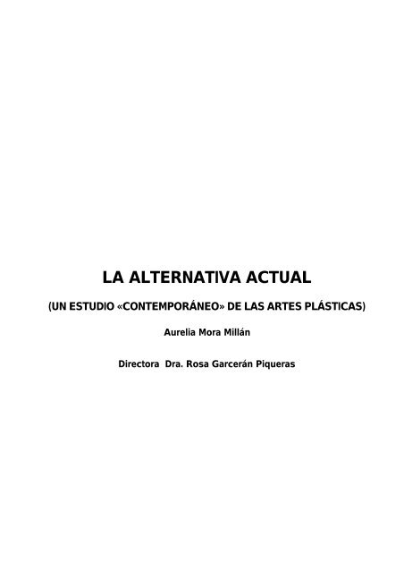 la alternativa actual - Universidad Complutense de Madrid