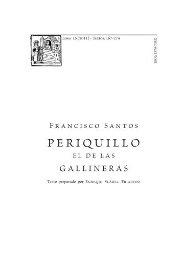 Periquillo el de las gallineras (edición de Enrique ... - Parnaseo