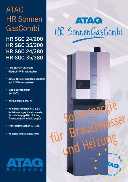 Solarenergie für Brauchwasser und Heizung