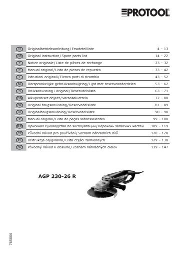 AGP 230-26 R - Protool GmbH