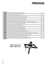 MXP 1202 E EF MXP 1602 E EF - Protool GmbH