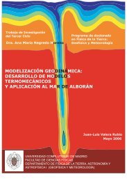 Modelización Geodinámica: Desarrollo de modelos ...