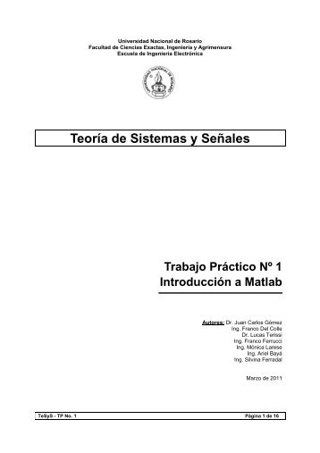 Teoría de Sistemas y Señales Trabajo Práctico Nº 1 Introducción a ...