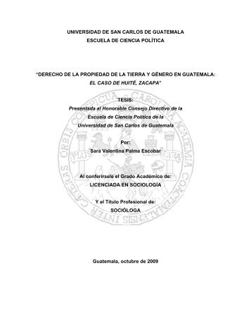 universidad de san carlos de guatemala - Centro de Documentación ...