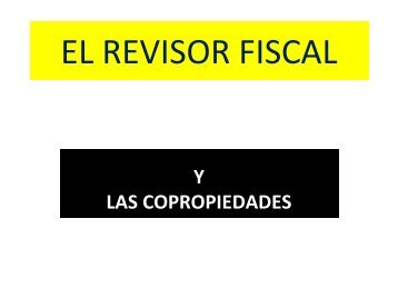 El revisor fiscal y las copropiedades - Junta Central de Contadores