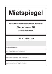 Mietspiegel Biberach an der Riss 2008 - Pro Wohnen Hamburg