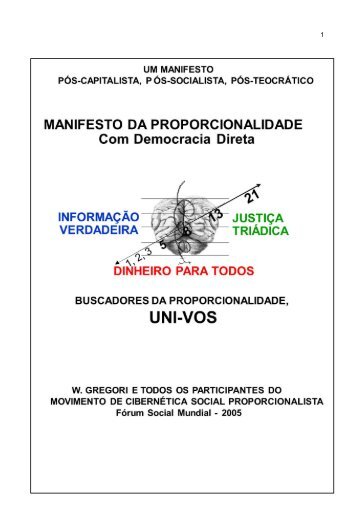 Manifesto da Proporcionalidade - Academia de Cibernética Social ...