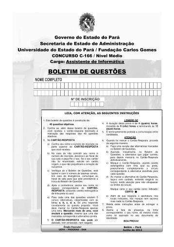 Assistente de Informática - Uepa