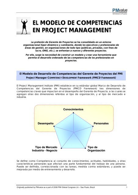 el modelo de competencias en project management - PMvalue