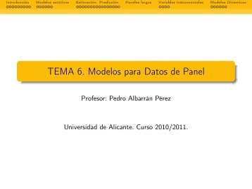 TEMA 6. Modelos para Datos de Panel - RUA - Universidad de ...