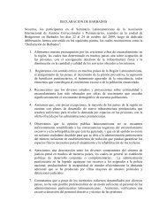 DECLARACION DE BARBADOS