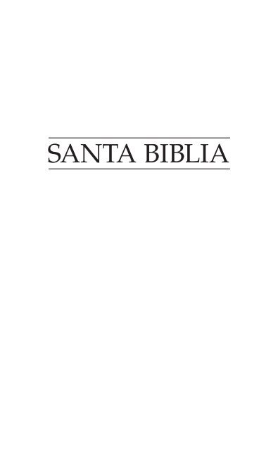 Santa Biblia