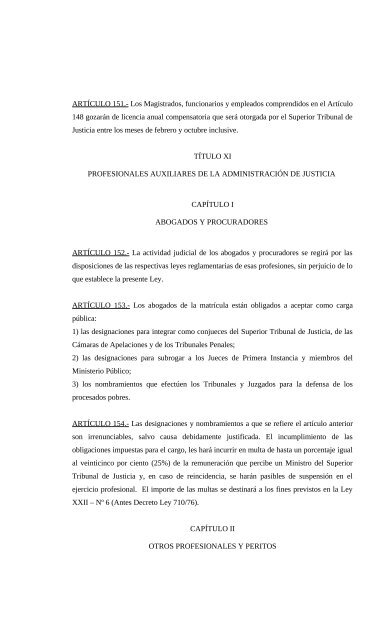 LEY IV - Poder Judicial de la Provincia de Misiones