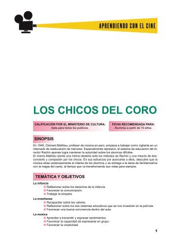 LOS CHICOS DEL CORO - Anexo - Aprendiendo con el cine europeo