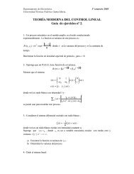 TEORÍA MODERNA DEL CONTROL LINEAL Guía de ejercicios nº 2 ...