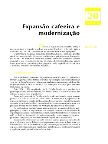 20. Expansão cafeeira e modernização - Passei.com.br