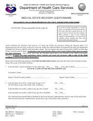 Medi-Cal Estate Recovery Questionnaire 1st Notice - Department of ...