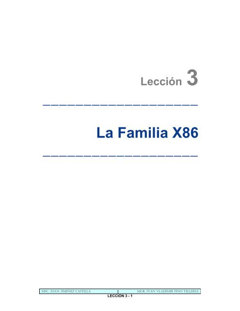 La Familia X86 - Universidad José Carlos Mariátegui