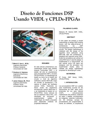 Diseño de Funciones DSP Usando VHDL y CPLDs-FPGAs
