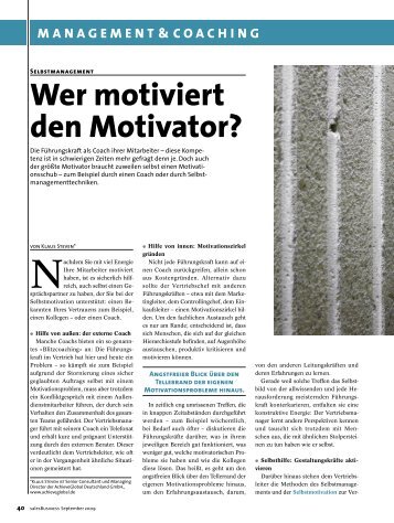 Wer motiviert den Motivator? - AchieveGlobal Deutschland