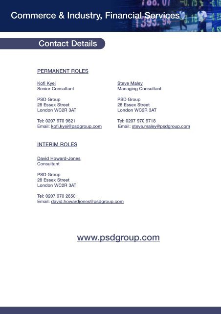 Accountancy & Finance - Retail Financial Services - PSD Group