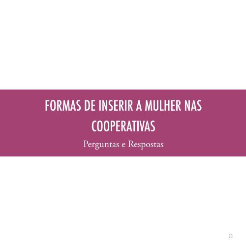 Gênero, Cooperativismo e Associativismo - Ministério da Agricultura ...