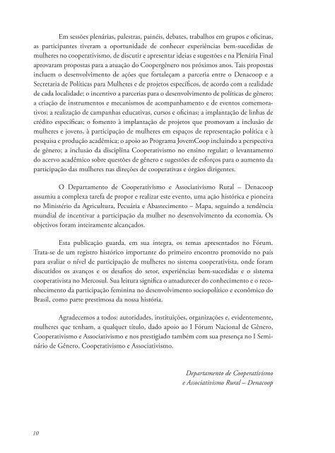 cooperativismo de gênero - Ministério da Agricultura, Pecuária e ...