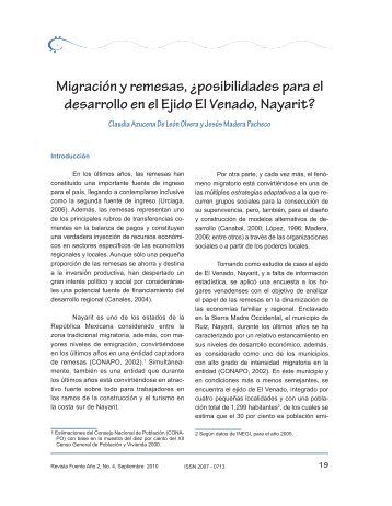 Migración y remesas, ¿posibilidades para el desarrollo en el Ejido ...