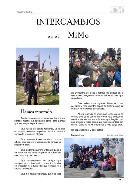 Revista del I .E .S . Miguel de Molinos. Año 7 Nº 21 Verano 2009