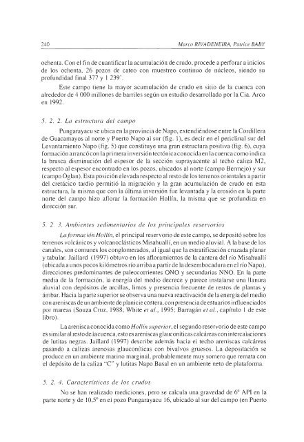 Caracteristicas geologicas generales de los principales campos - IRD