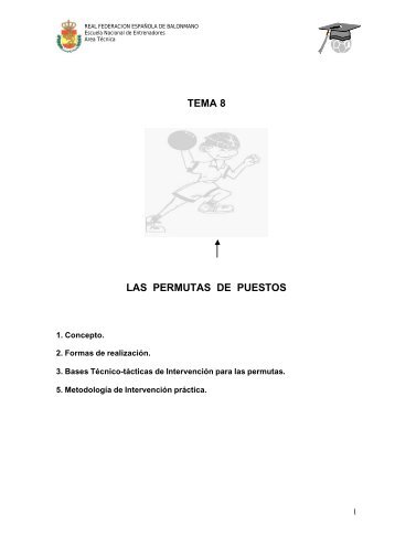 TEMA 8 LAS PERMUTAS DE PUESTOS