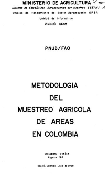 metodologia del muestreo agricola de areas en colombia