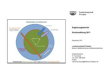 Ergänzungsbericht Kordonzählung 2011 - Potsdam