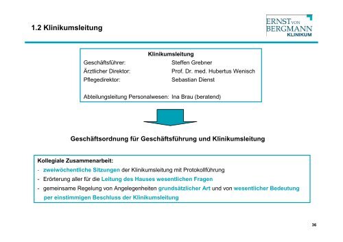 Versorgungsauftrag Klinikum Ernst von Bergmann - Potsdam