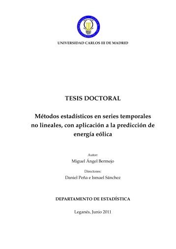 TESIS DOCTORAL Métodos estadísticos en series temporales no ...