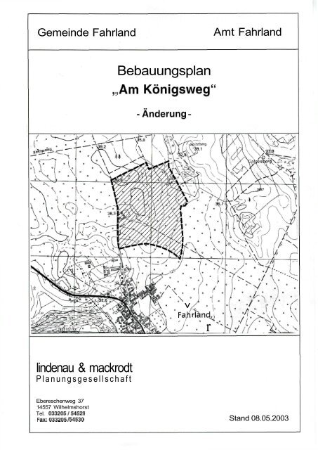 "Am Königsweg", (förmliche) Änderung - Potsdam