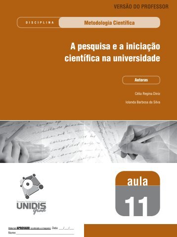 A pesquisa e a iniciação científica na universidade - SEAD/UEPB ...