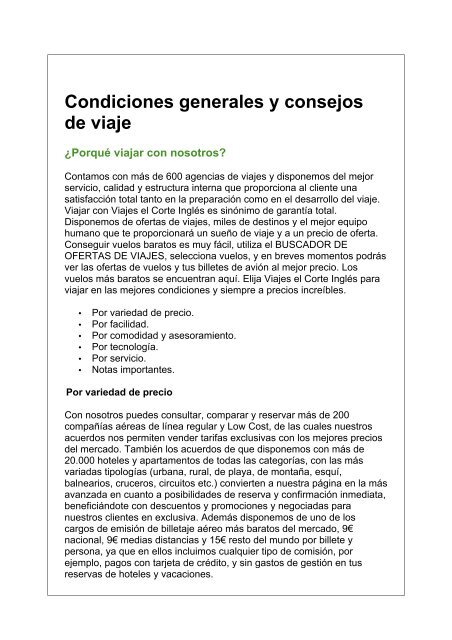 descargar en pdf - Viajes El Corte Inglés