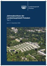 Anlagen zum Jahresabschluss 2009, Teil 2 - Potsdam