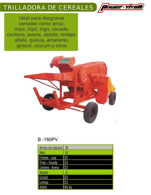 catalogo maquinaria pdf - Agro. Colombia