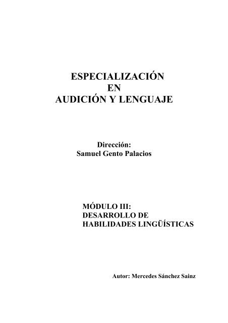 módulo iii desarrollo de habilidades lingüísticas - UNED