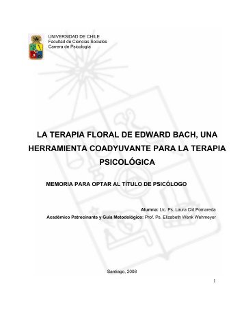 la terapia floral de edward bach, una herramienta coadyuvante para ...