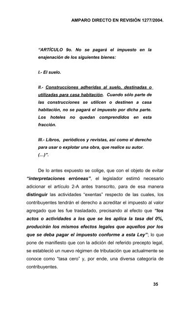 amparo directo en revisión 1277/2004 quejoso