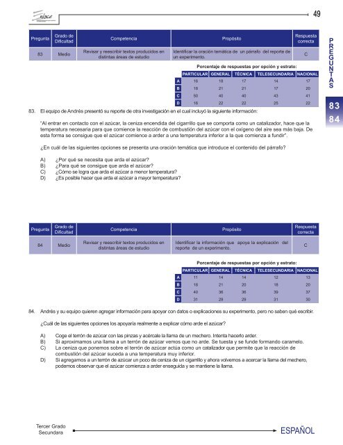 Tercer Grado de Secundaria - Enlace - Secretaría de Educación ...