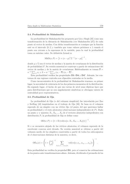 Data depth in Multivariate Statistics - European Mathematical Society