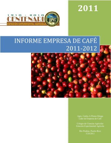INFORME EMPRESA DE CAFÉ 2011-2012