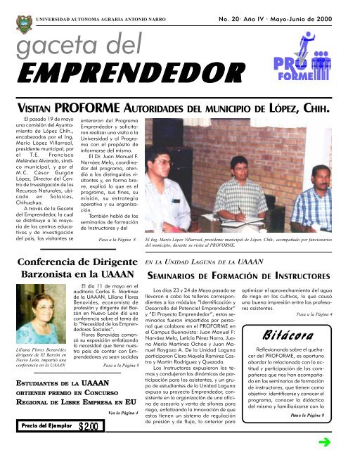 gaceta del EMPRENDEDOR EMPRENDEDOR ... - uaaan