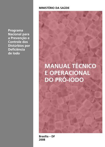 Manual técnico e operacional do Pró-Iodo: Programa Nacional para ...