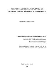 um estudo de caso na são paulo alpargatas sa - Coppead - UFRJ